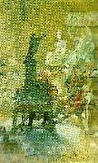 Carl Larsson omarbetat forslag till vaggmalningar i nationalmusei nedre trapphall France oil painting artist